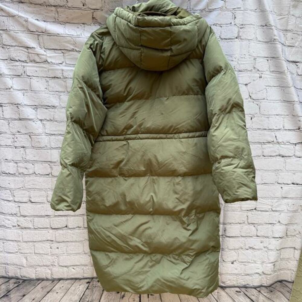 Fabletics Essentials Long Puffer Coat Moss Green … - image 2